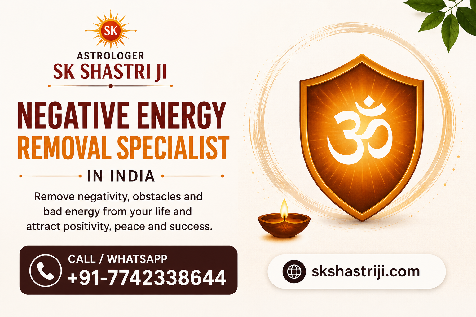 Negative Energy Removal Specialist in India | Astrologer SK Shastri Ji